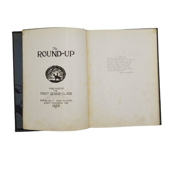 1929 Roosevelt High School Yearbook The Round-Up East Chicago Indiana - Picture 4 of 16